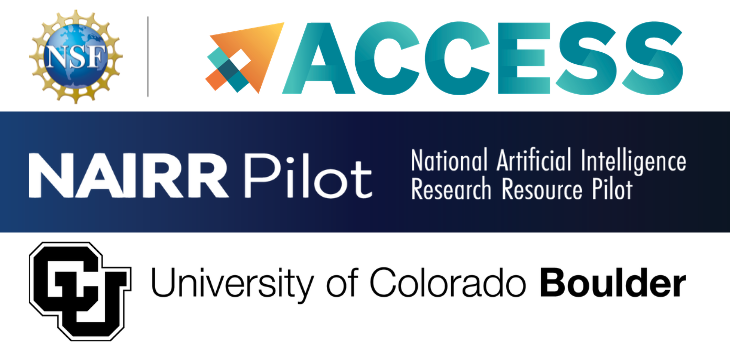NSF ACCESS NAIRR and CU logos